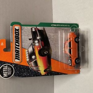 D11 MATCHBOX 1970 DATSUN 510 RALLY with shipping protector orange